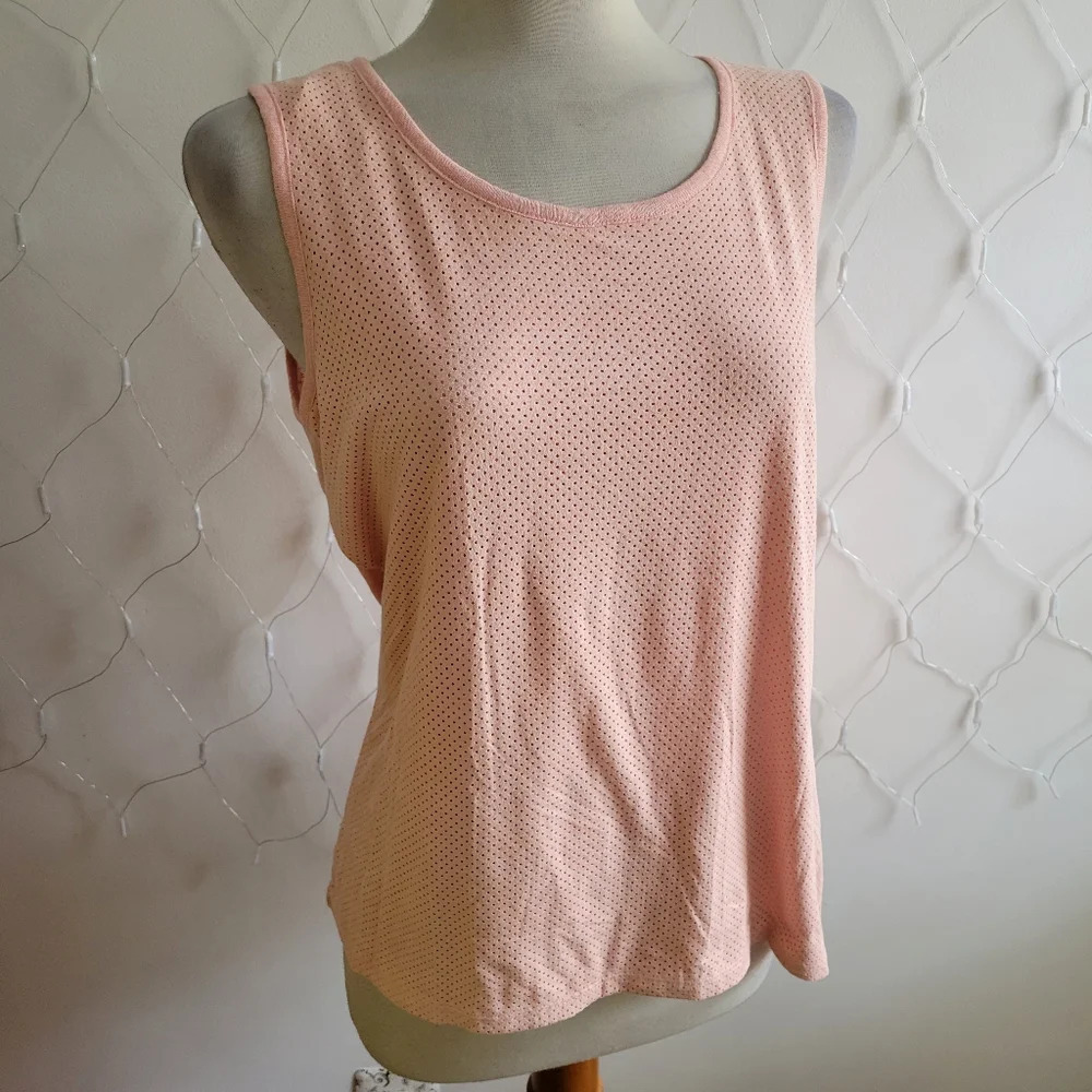 Melanie Lyne Luxury Tank Top • Athleisure • Soft Pink • Size Large